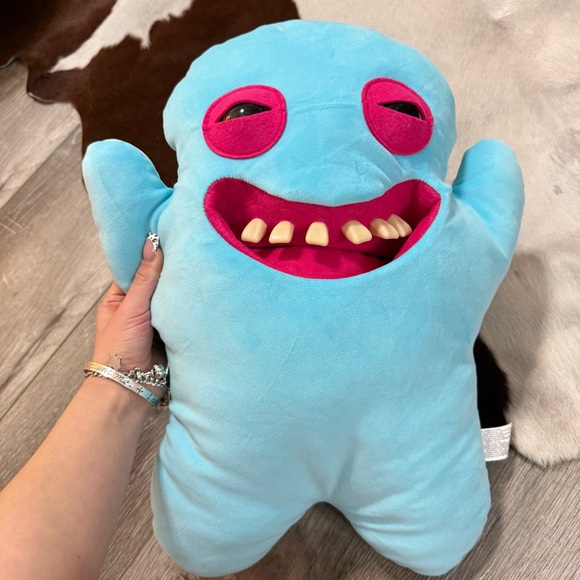 XL FUGGLER Blue and Pink Plush Monster plush - Picture 2 of 4